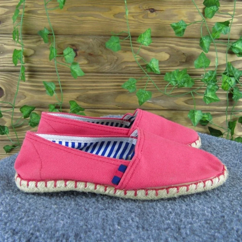 Hawkins Sport Women's  Espadrille Coral Fabric‎ Sz 37 Medium Gently Used 2025